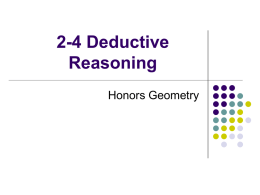 2-4 Deductive Reasoning