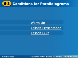 is a parallelogram. - Plainfield Public Schools