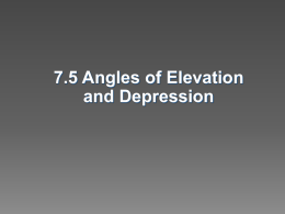 Angles of Elevation