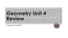 Geometry Unit 4 Review