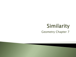 Geometry Chapter 7 Similarity Notes