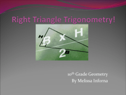 WebQuest on Right Triangle Trig