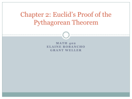 Pythagorean Theorem: Euclid`s proof
