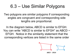 6.3 – Use Similar Polygons