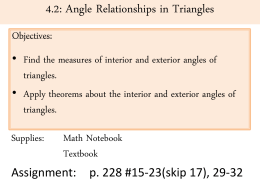4.2: Angle Relationships in Triangles
