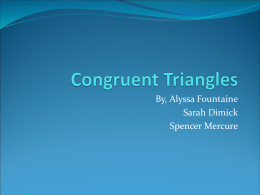 Congruent Triangles - Hudson Falls Middle School