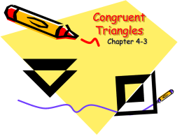 Congruence and Triangles