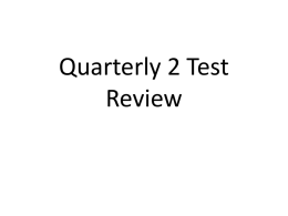 Quarterly 2 Test Review