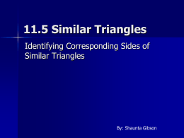 11.5 Similar Triangles