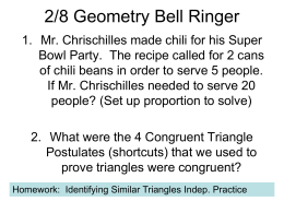 2/8 Geometry Bell Ringer - Mr. Chrischilles's Class