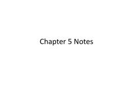 Chapter 5 Notes - Troy High School