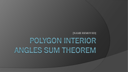 Polygon Interior Angles Sum Theorem