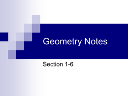 Geometry Notes - Eastern Upper Peninsula ISD