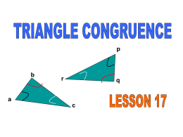 Congruent Triangles - Lesson 17