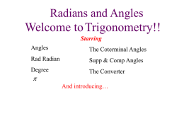 Angles and radians