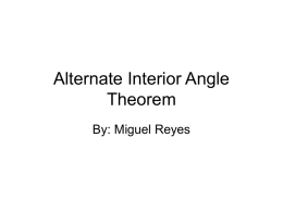 Alternate Interior Angle Theorem