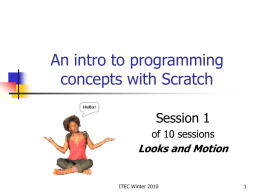 An intro to Scratch