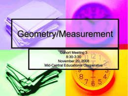 Geometric Thinking Cohort Meeting 3 PPT