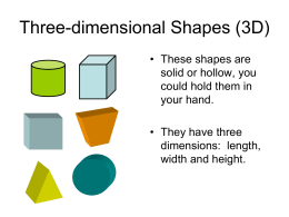 Three-dimensional Shapes (3D)