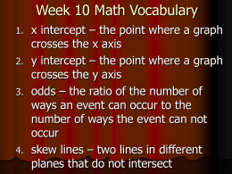 Week 10 Math Vocabulary