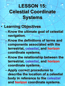 Celestial Coordinate Systems