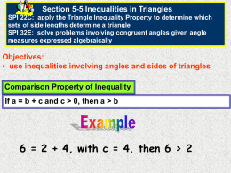5-5 PPT Inequalities in Triangles