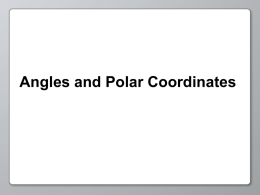 Angles and Polar Coordinates