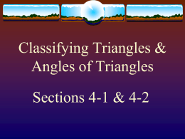 Angles of a Triangle - Crestwood Local Schools