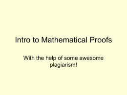 Intro to Proofs - CrockettGeometryStudent