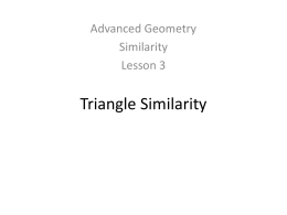 Triangle Similarity - Petal School District