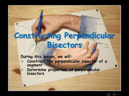 Constructing Perpendicular Bisectors