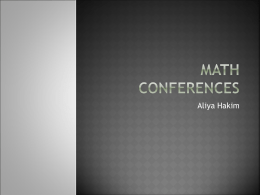 Math+conferences