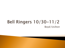 Bell Ringers 10/30-11/2