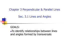 Theorems about Parallel Lines