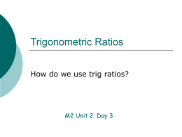 Trigonometric Ratios - Effingham County Schools