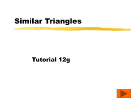 Similar Triangles - C on T ech Math : : An application