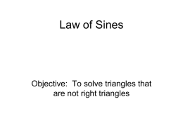 Law of Sines - Souderton Math