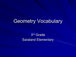 Geometry Vocabulary