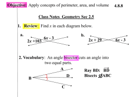 Class Notes Geometry Sec 2.5 Objective