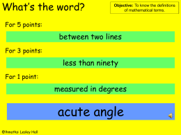 Guess the word – simple angles