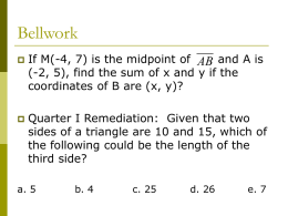 4.5 Transversals and Angles
