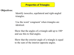 Triangle Properties - Presentation
