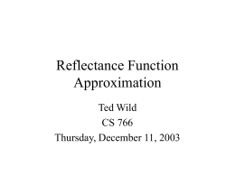 Reflectance Function Approximation