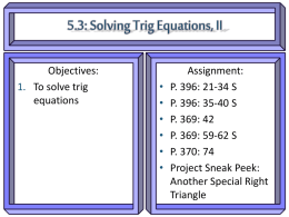5 3 Solving Trig Eqs II