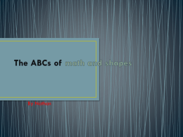 The ABCs of math(shapes)
