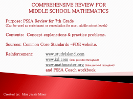 comprehensive review for pssa.