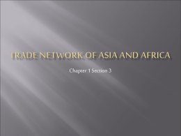 Trade Network of Asia and Africa