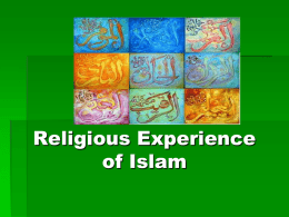 1-Religious Experience Islam