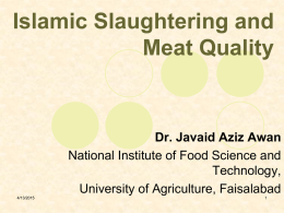 islamic method of slaughtering in the light of scientific knowledge