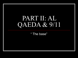 PART II: AL QAEDA & 9/11